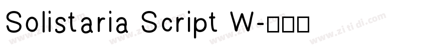 Solistaria Script W字体转换